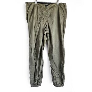 Patagonia Windbreaker Rain Shadow Pants Mens XXL Green Ankle Zip Nylon 84490
